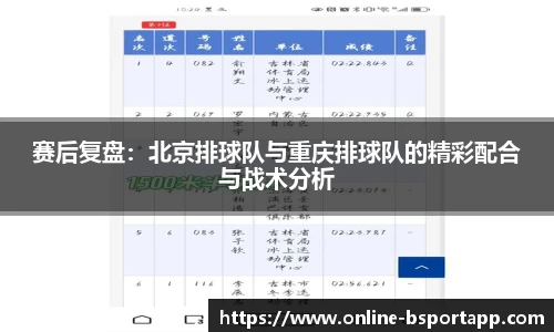 赛后复盘：北京排球队与重庆排球队的精彩配合与战术分析